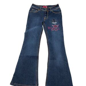 Gasoline‎ Jeans Juniors 14 27Wx 28L Blue PRINCESS DENIM Bootcut Midrise NWT